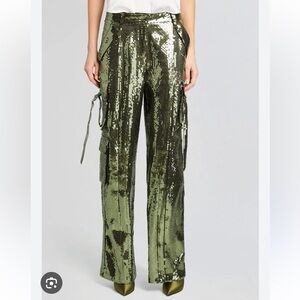 Retrofête André green sequin cargo Pants
Size XS
